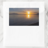 Lake Chapala & bergen langs de horizon bij zonsond Rechthoekige Sticker (Tas)