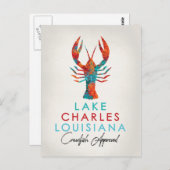 Lake Charles Louisiana Crawfish Bright Briefkaart (Voorkant / Achterkant)