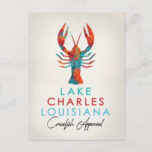Lake Charles Louisiana Crawfish Bright Briefkaart (Voorkant)