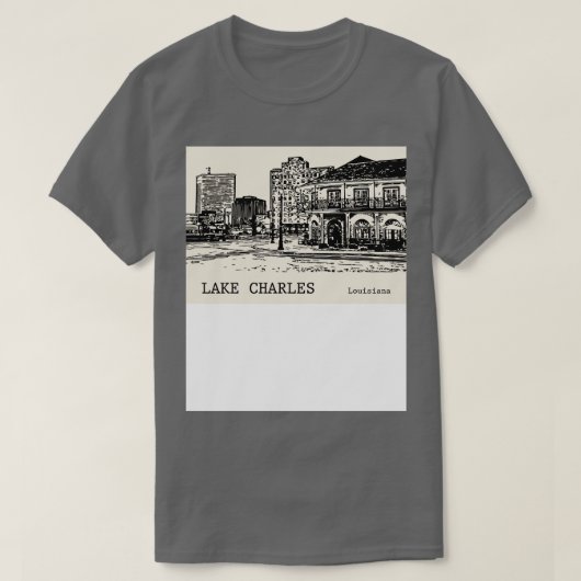 Lake Charles Louisiana TShirt - 1 (Design voorkant)