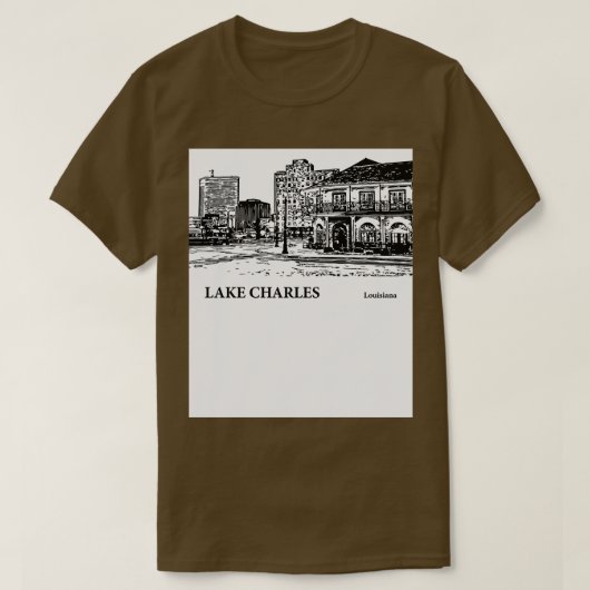 Lake Charles Louisiana TShirt - 2 (Design voorkant)