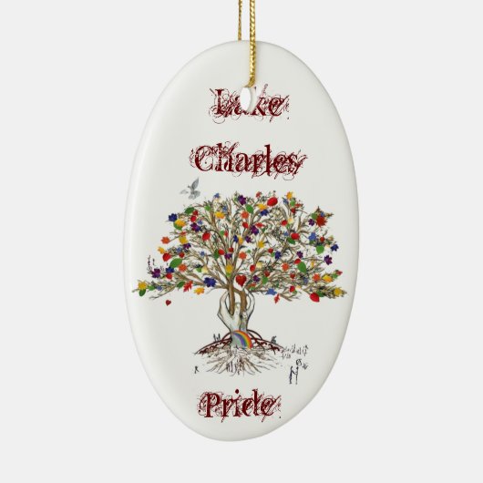 Lake Charles Pride Tree Keramisch Ornament (Rechts)