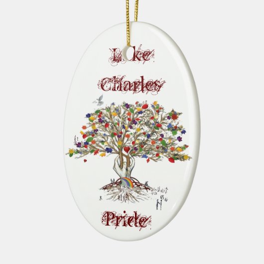 Lake Charles Pride Tree Keramisch Ornament (Links)