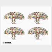 Lake Charles Pride Tree Ovale Sticker (Vel)