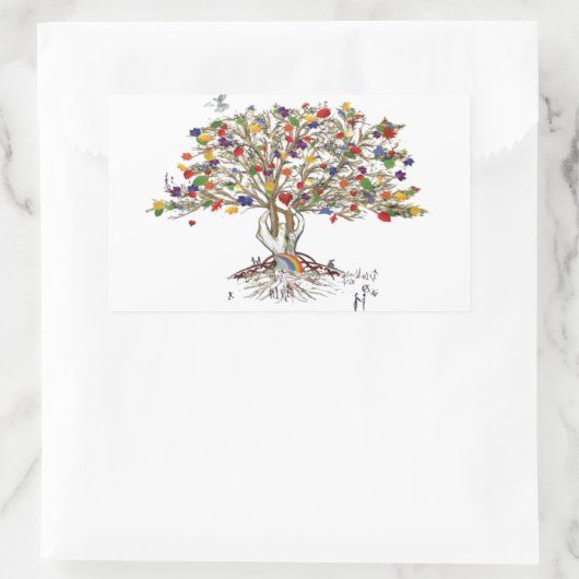 Lake Charles Pride Tree Rechthoekige Sticker (Tas)