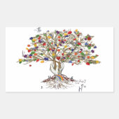 Lake Charles Pride Tree Rechthoekige Sticker (Voorkant)