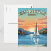 Lake Charlevoix Michigan Reizen Briefkaart (Voorkant / Achterkant)
