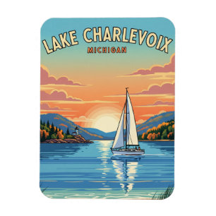 Lake Charlevoix Michigan Reizen Magneet