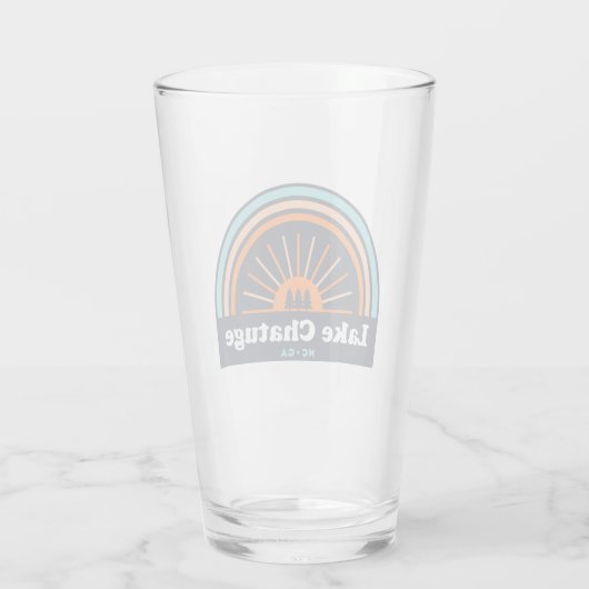 Lake Chatuge North Carolina Georgia Rainbow Glas (Achterkant)