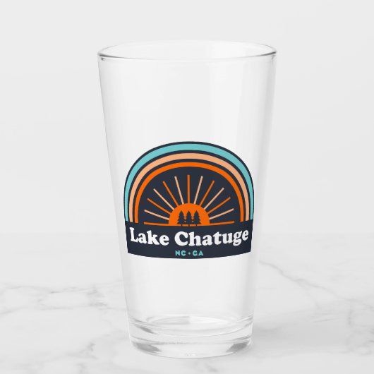 Lake Chatuge North Carolina Georgia Rainbow Glas (Voorkant)