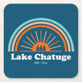 Lake Chatuge North Carolina Georgia Rainbow Kartonnen Onderzetters (Voorkant)
