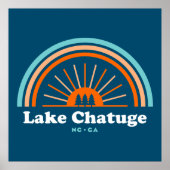 Lake Chatuge North Carolina Georgia Rainbow Poster (Voorkant)