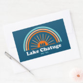 Lake Chatuge North Carolina Georgia Rainbow Rechthoekige Sticker (Envelop)