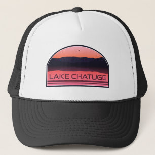 Lake Chatuge North Carolina Georgia Rode Zonsopgan Trucker Pet