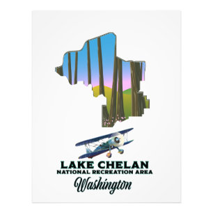 Lake Chelan National Recreation Area, Washington Foto Afdruk