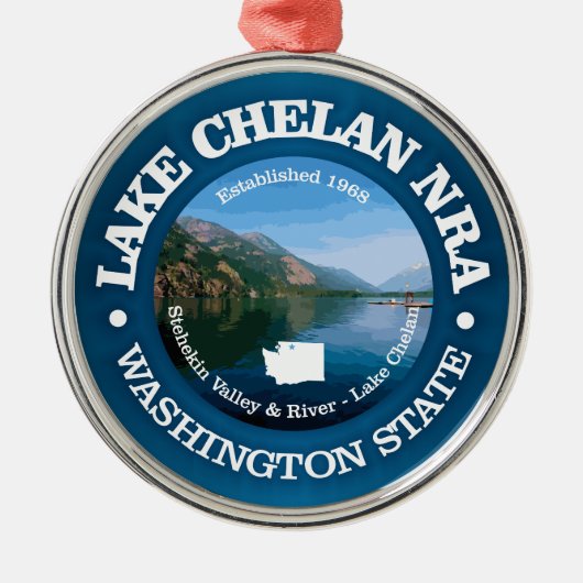 Lake Chelan NRA Metalen Ornament (Voorkant)