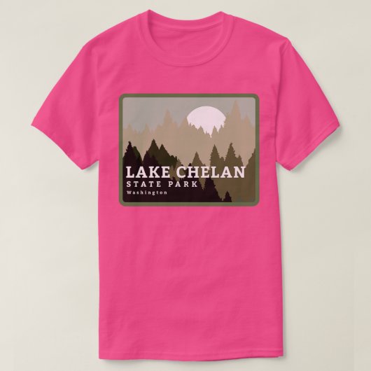Lake Chelan State Park Washington Bomen en bos T-shirt (Design voorkant)