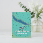 Lake Chelan Washington-kaart (Staand voorkant)