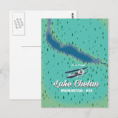 Lake Chelan Washington kaart (Voorkant / Achterkant)