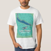 Lake Chelan Washington-kaart T-shirt (Voorkant)