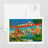 Lake Chelan, Washington - Large Letter Scenes Briefkaart (Voorkant / Achterkant)