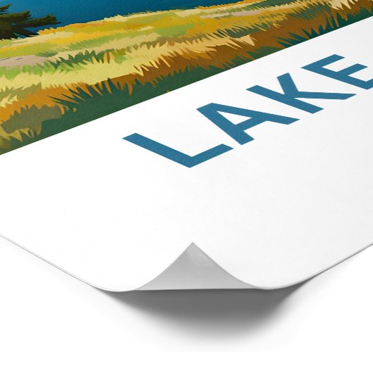 Lake Chelan Washington Reisprint Poster (Hoek)