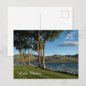 Lake Chelan Washington State Boat & Trees Reizen Briefkaart (Voorkant / Achterkant)