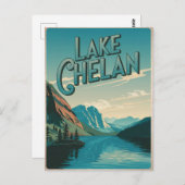 Lake Chelan Washington Vintage Briefkaart (Voorkant / Achterkant)