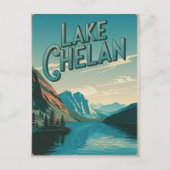 Lake Chelan Washington Vintage Briefkaart (Voorkant)
