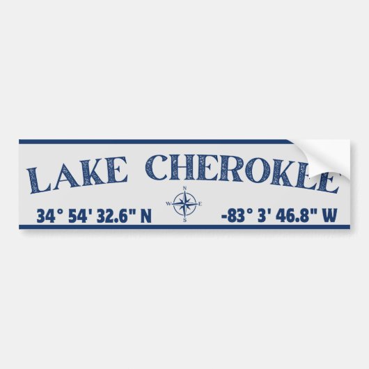 Lake Cherokee-Bumpersticker Bumpersticker (Voorkant)