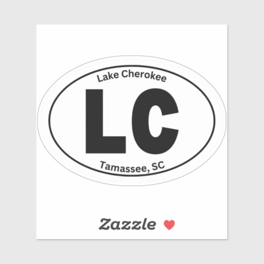 Lake Cherokee LC Vinyl Sticker - wit (Vel)