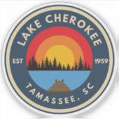 Lake Cherokee Vinyl Sticker (Voorkant)