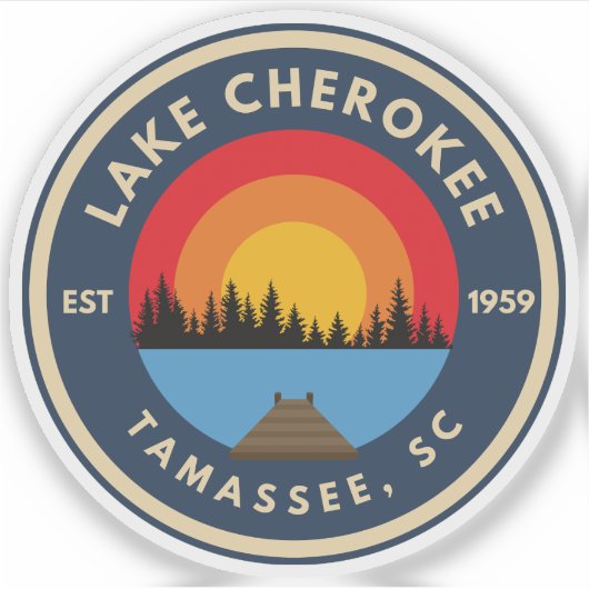 Lake Cherokee Vinyl Sticker (Voorkant)