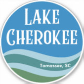 Lake Cherokee Waves Sticker (Voorkant)
