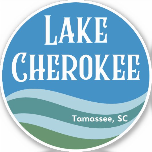 Lake Cherokee Waves Sticker (Voorkant)