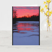 Lake Chilton Sunset Any Occasion Card Kaart (Gele Bloem)