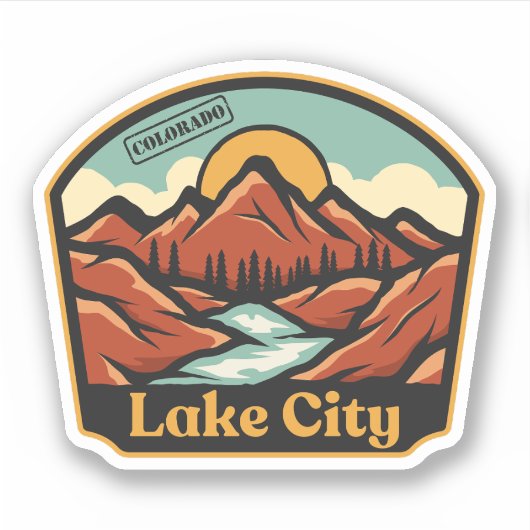 Lake City, Colorado Sticker (Voorkant)