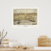 Lake City, MN Panoramic Map - 1867 Poster (Keuken)