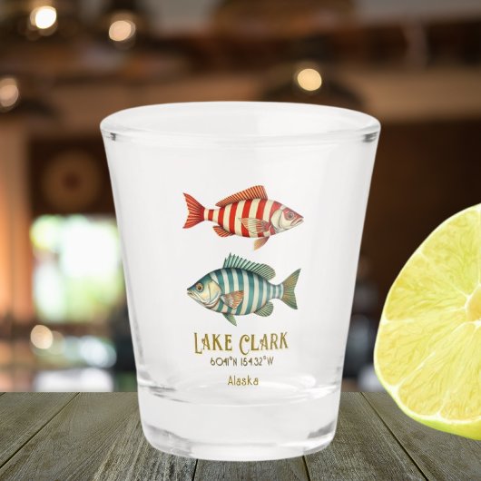 Lake Clark Alaska Amerikaanse zeevis Shot Glas