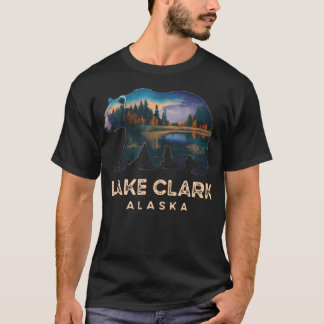 Lake Clark Alaska Beer Silhouet Wildernis T-shirt