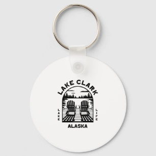 Lake Clark Alaska Buitenactiviteiten Vintage Sleutelhanger
