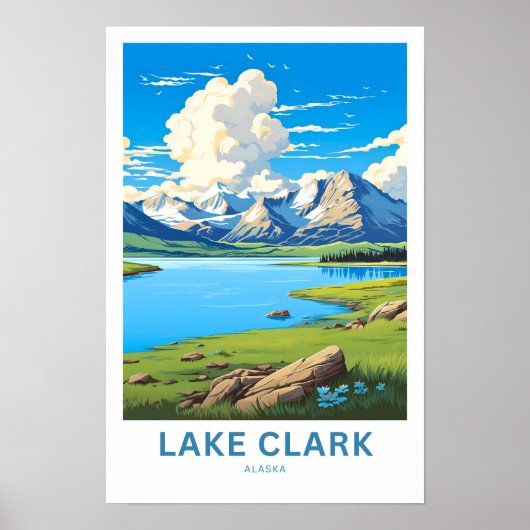 Lake Clark Alaska Reisprint Poster (Voorkant)