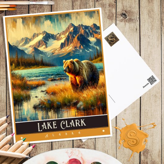 Lake Clark, Alaska |  schilderij Briefkaart