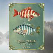 Lake Clark Alaska Verenigde Staten nautische vis B Briefkaart