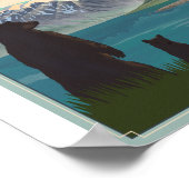 Lake Clark Nationaal Park Litho Kunstwerk Poster (Hoek)