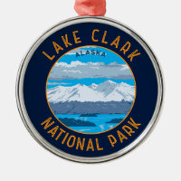 Lake Clark Nationaal Park Retro Distress Circle