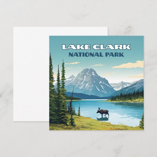 Lake Clark National Park Alaska  Flat Kaart (Voorkant / Achterkant)