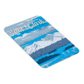 Lake Clark National Park Illustratie Reiskunst Magneet (Rechterzijde)
