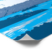 Lake Clark National Park Illustratie Reiskunst Poster (Hoek)