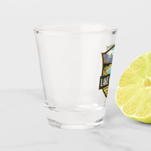 Lake Clark National Park Illustratie Reiskunst Shot Glas (Links)